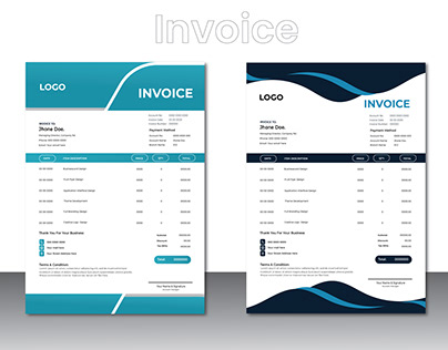 Modern Corporate Business Invoice design template .