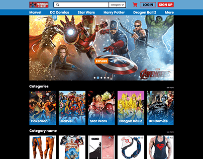 UX/UI for Comic Book Style E-Commerce Website