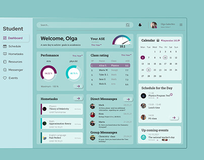 Dashboard for student