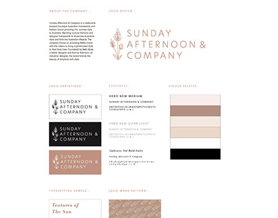 ‘Sunday Afternoon & Co’ Branding & Product Photography