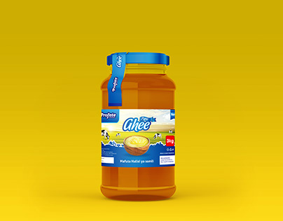 ghee jar label design