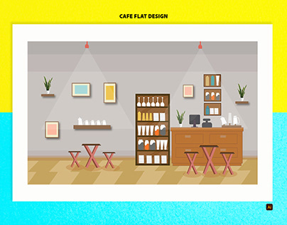 cafe flat design