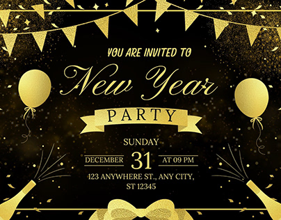 New year party invitation