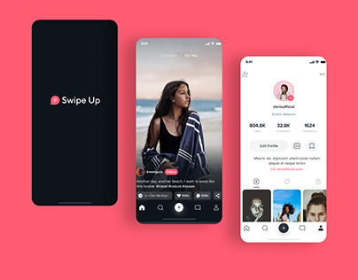 Swipe Up Mobile App UI