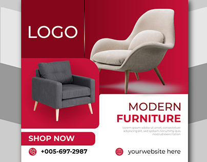 Furniture sale social media banner or product template.