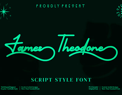 James Theodore - Script style font