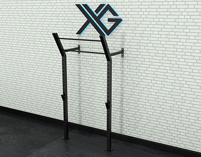 Wall Mounted Rack Pullup 3D Rendering