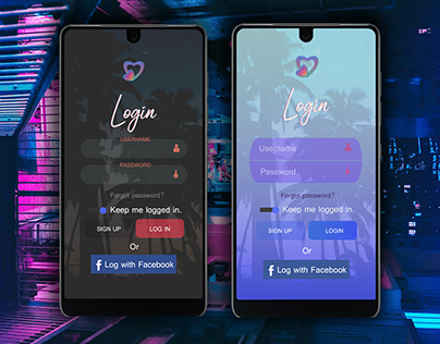 Dating App Login concept