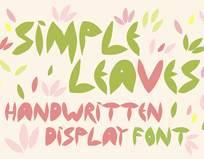 Simple Leaves - Handwritten Display Font