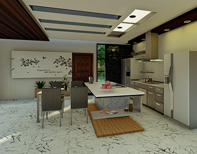 Sleek Open-Concept Kitchen.