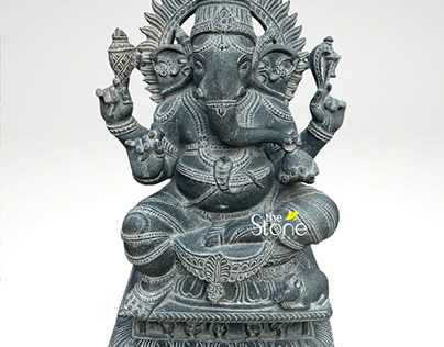 Ganapathi Stone Statue 2ft