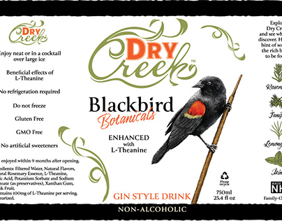 Blackbird Botanicals Label