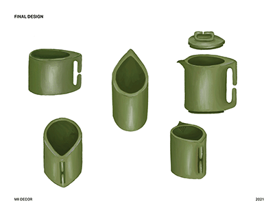 Ceramic Stacking Tea Set and Mug designs