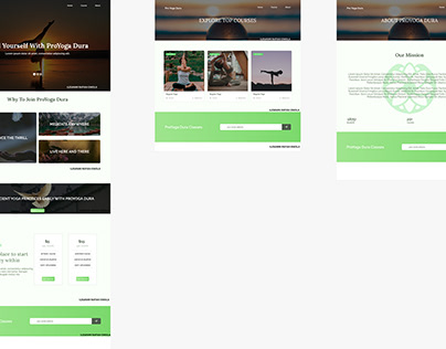 ProYoga Dura Web App Design with Animations