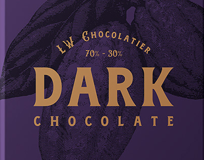 LW Chocolatier. Purple.