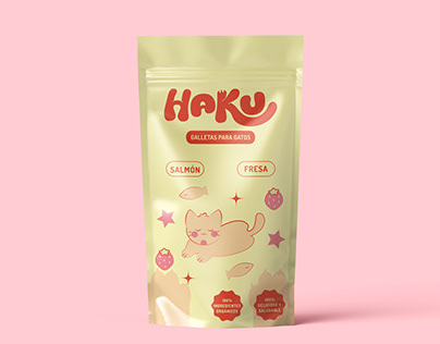 "HAKU" Cat snack packaging & branding