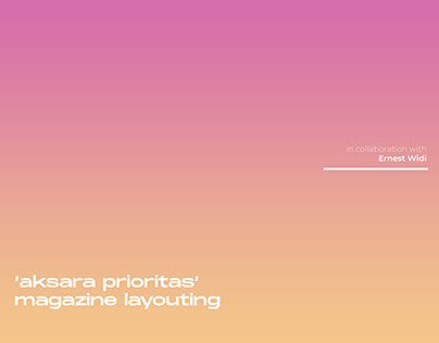 'Aksara Prioritas' Layouting Magazine