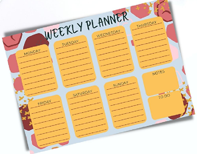 A4 Weekly Planner, Notepad, To Do List,