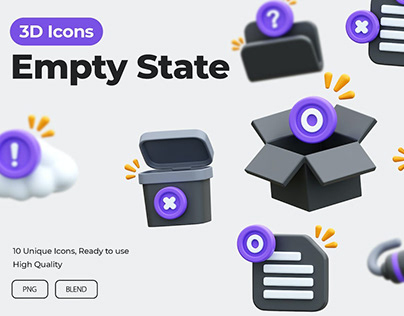 Empty State 3D Icons
