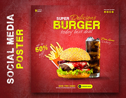 Delicious Burger | Poster Design