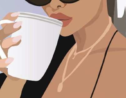 VECTOR ILLUSTRATION
girl with a cup