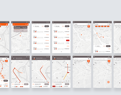 Project thumbnail - Public Transport App Wireframes
