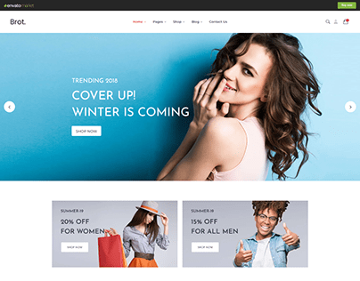 Fashion Store HTML Template using Bootstrap - Brot