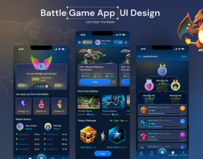 Battle Game App UI Design