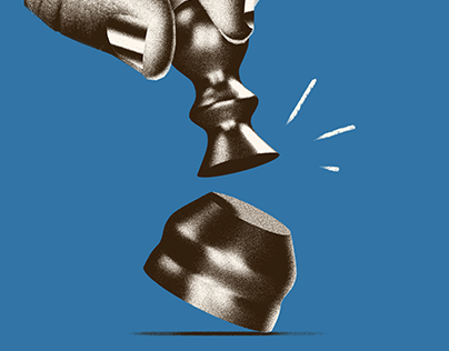 Broken chess piece poster