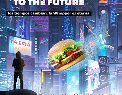 Whopper to the future, banner publicitario