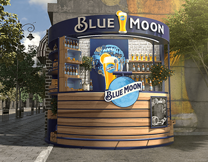 Blue Moon beer kiosk