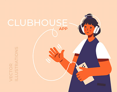 Clubhouse App Illustrations