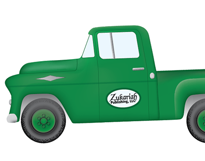 Old Green Truck Illustration