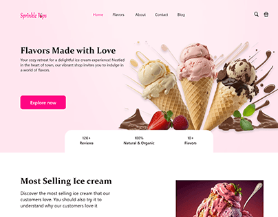 Ice cream website Landing Page