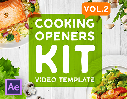 Cooking Intros / Openers - vol 2 After Effects Template