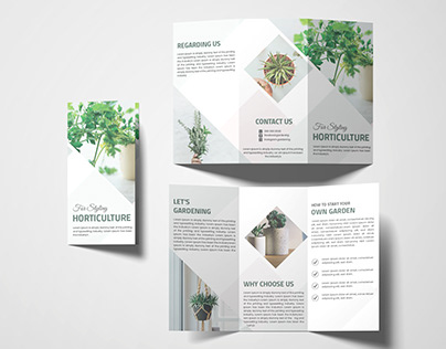 Brochure design template creative tri-fold.