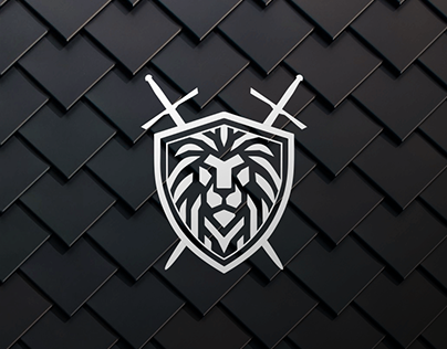 Strong Lion Shield Sword Logo for Law Firm Business