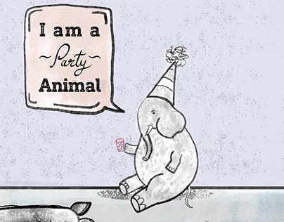 I am a party animal (series of sketches)