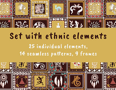 Set with ethnic elements