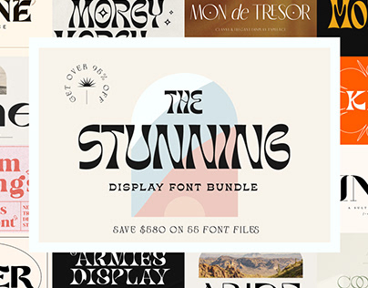 Project thumbnail - The Stunning Display Font Bundle - 95% Off