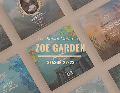 Zoe Garden Social Media Event Posters