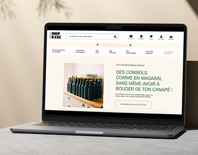 Project thumbnail - Maquette de site e-commerce: Refonte de Shop bière