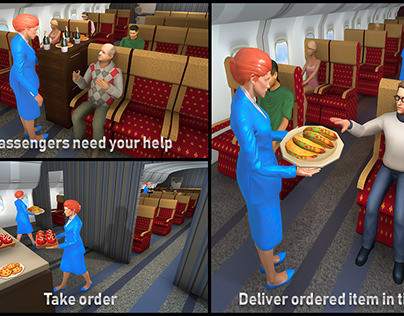 Virtual Family Air Hostess 3D