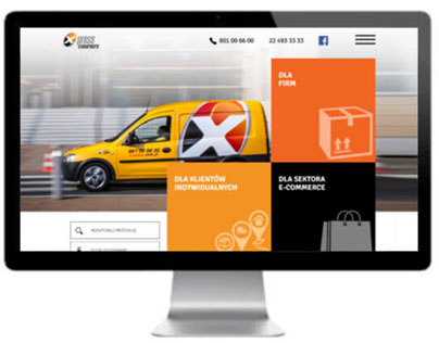 X-press Couriers' website front-end programming
