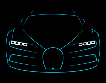 Bugatti Chiron Line Art