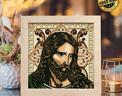 Jesus 10 – Square Paper Cut Light Box File