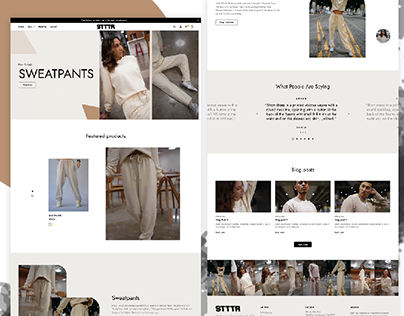 Stttr sweatpants website design
