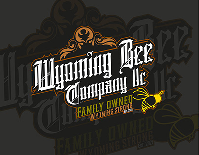 Wyoming Bee Tattoo logo design