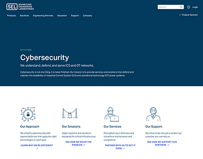 Cybersecurity Solutions Webpage