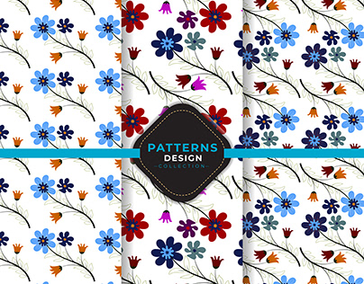 Colorful ditsy floral print pattern background